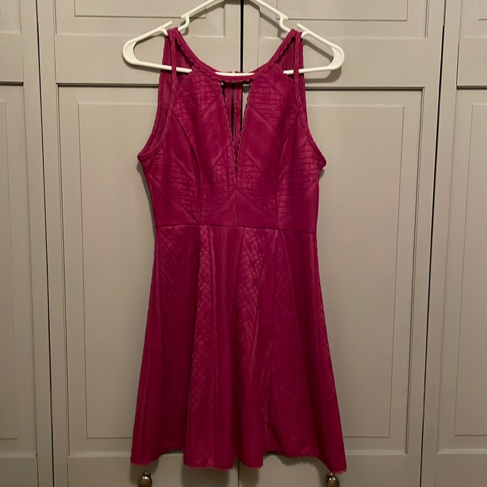 Free People Lace Flared Mini Dress